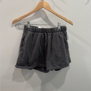 Garage dark gray sweat shorts